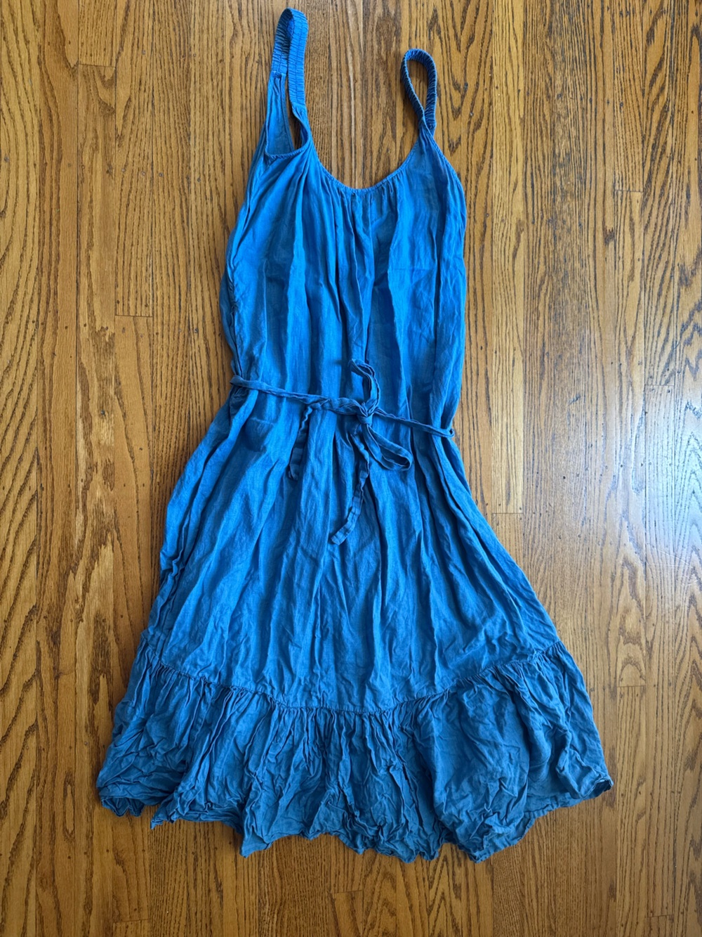 Velvet by Graham and Spencer Blue Tie-Waist Dress